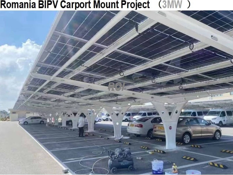Проект установки навеса для автомобиля BlPV в Румынии