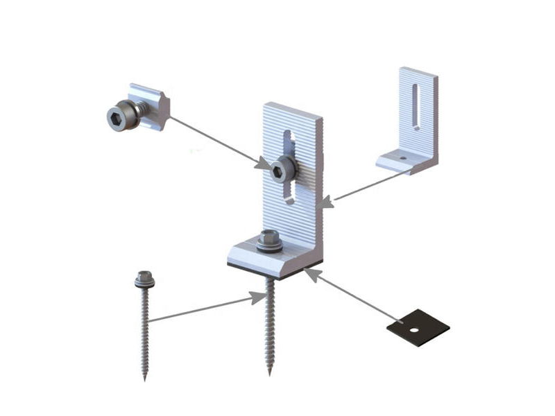 L-образные опоры для крепления солнечных панелей на крышах различных типов 02